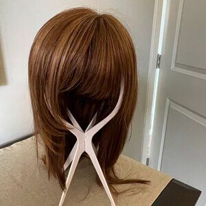 Raquel Welch Synthetic Layered Shoulder Length Wig Bangs Brown